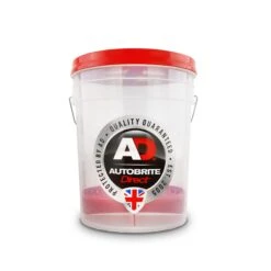 Autobrite Direct Clear Detailing Bucket With Grit Guard & Gamma Seal