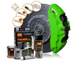 Foliatec Brake Caliper Paint Kit (Various Colours) -Interior Clean Shop FOLIATEC 2182 Bremssattel Lack Set NEON gruen 01