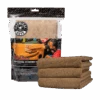 Chemical Guys Workhorse Professional Grade Tan Microfibre Towel 16' X 16' (3 Pack)